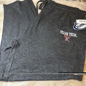 Texas Tech Double T  Men's Concepts Sport Long Lounge Pant Sleepwear 2XL Gray